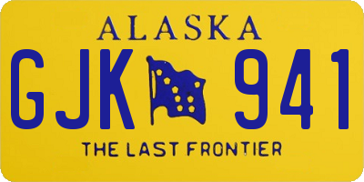AK license plate GJK941