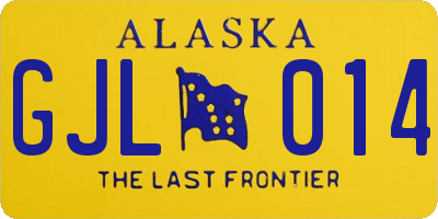 AK license plate GJL014