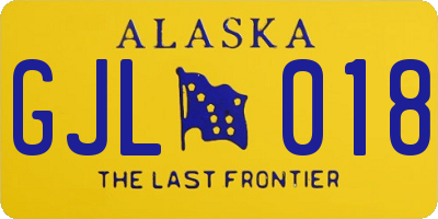 AK license plate GJL018