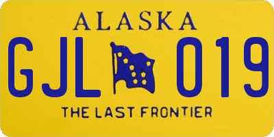 AK license plate GJL019
