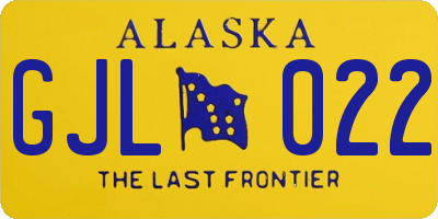 AK license plate GJL022