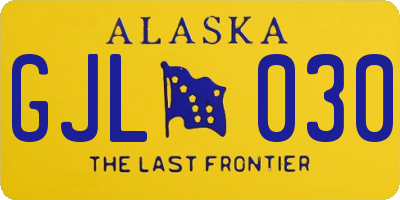 AK license plate GJL030