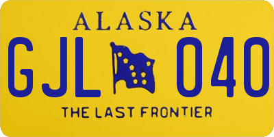 AK license plate GJL040
