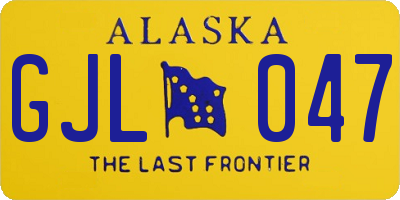 AK license plate GJL047