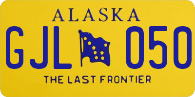 AK license plate GJL050