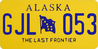 AK license plate GJL053