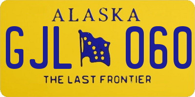 AK license plate GJL060