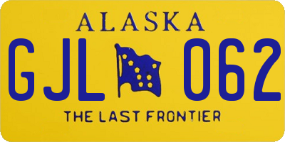 AK license plate GJL062
