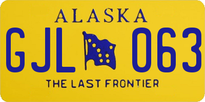 AK license plate GJL063