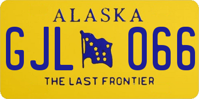 AK license plate GJL066