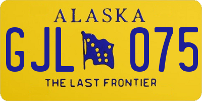 AK license plate GJL075