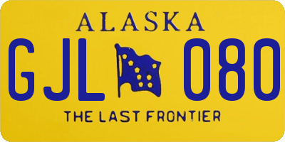 AK license plate GJL080