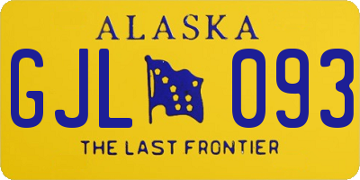 AK license plate GJL093