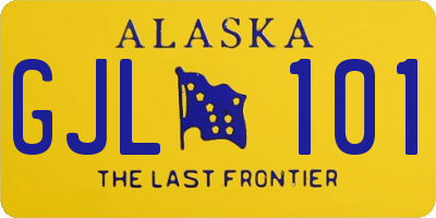 AK license plate GJL101
