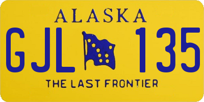 AK license plate GJL135