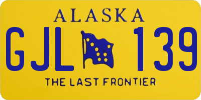 AK license plate GJL139