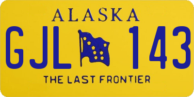 AK license plate GJL143