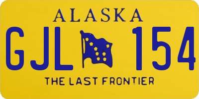 AK license plate GJL154