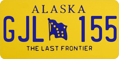 AK license plate GJL155