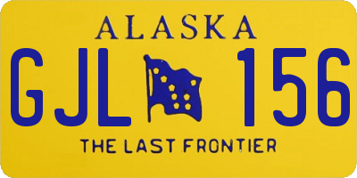 AK license plate GJL156
