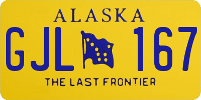 AK license plate GJL167