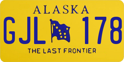 AK license plate GJL178