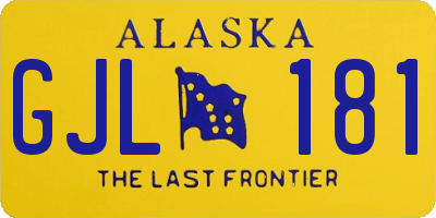 AK license plate GJL181