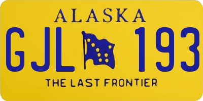 AK license plate GJL193