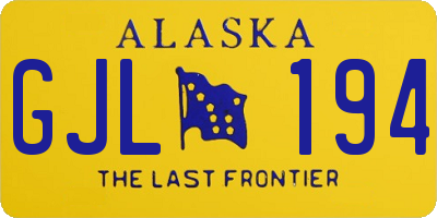 AK license plate GJL194