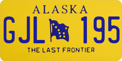 AK license plate GJL195