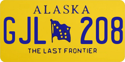 AK license plate GJL208