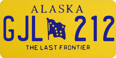 AK license plate GJL212