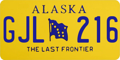 AK license plate GJL216