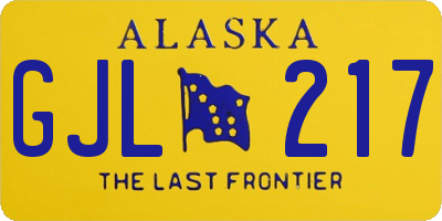 AK license plate GJL217