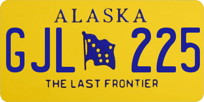 AK license plate GJL225