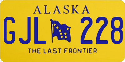AK license plate GJL228