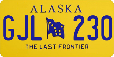 AK license plate GJL230