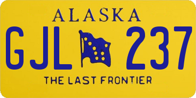AK license plate GJL237