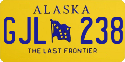 AK license plate GJL238