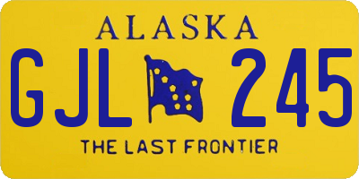 AK license plate GJL245