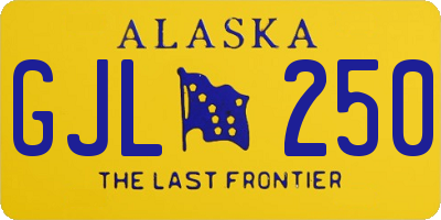 AK license plate GJL250