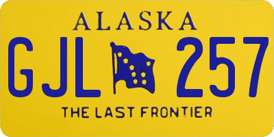 AK license plate GJL257