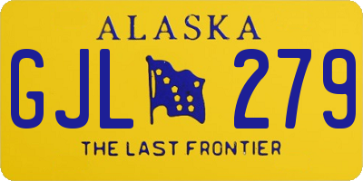 AK license plate GJL279