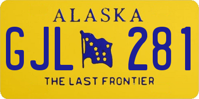 AK license plate GJL281