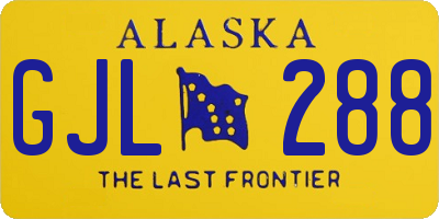 AK license plate GJL288