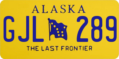 AK license plate GJL289