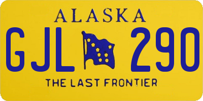 AK license plate GJL290