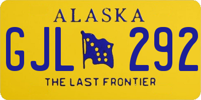 AK license plate GJL292