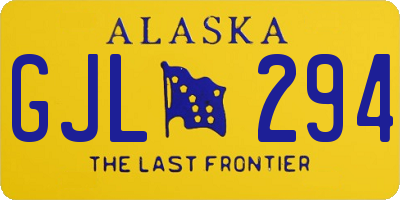 AK license plate GJL294