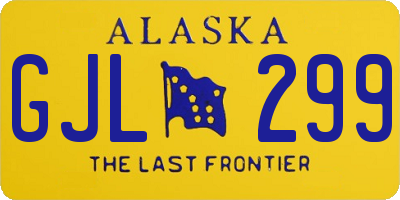 AK license plate GJL299